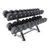 Pulse 140G Grey Rubber Covered Dumbbell Set